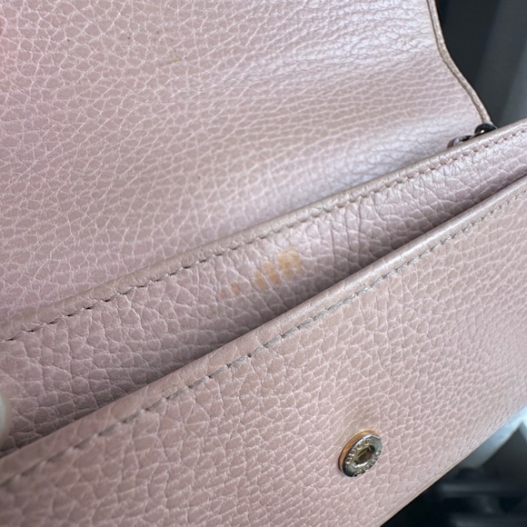 Gucci Marmont Bi fold light nude pink pebbled leather long wallet - Picture 9 of 16